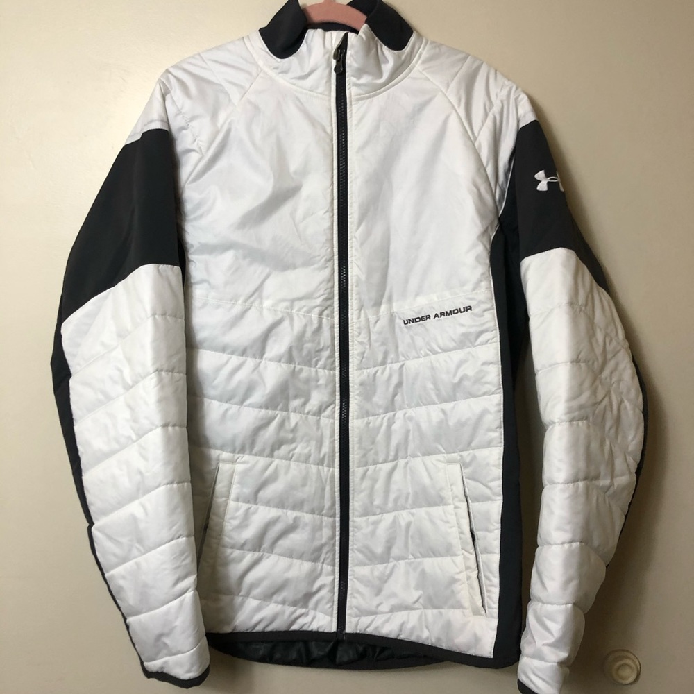 Under Armour Men's White and Black Jacket